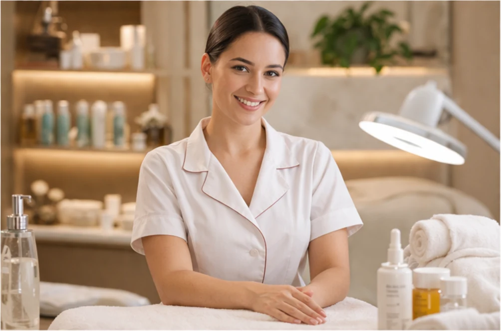 Atendimento de estética em ambiente premium